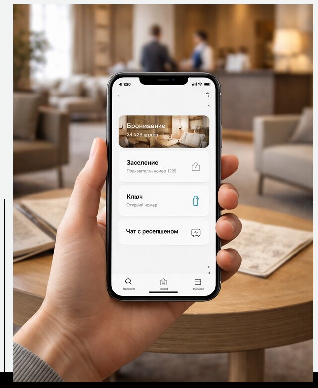 Мобильное приложение для гостей отеля в Нефтеюганске, управление сервисом